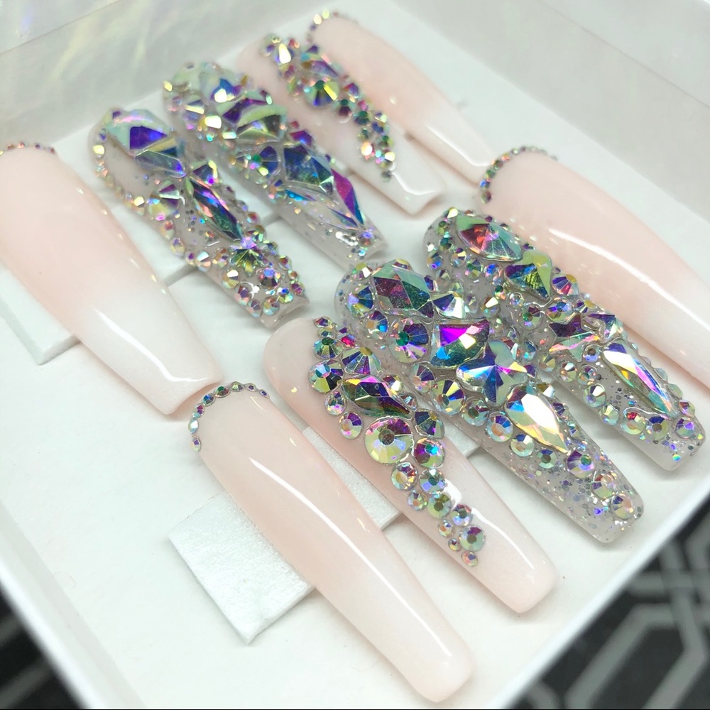 SPARKLE - GEL PRESS ON NAILS - XXL BALLERINA - Picture 3 of 8